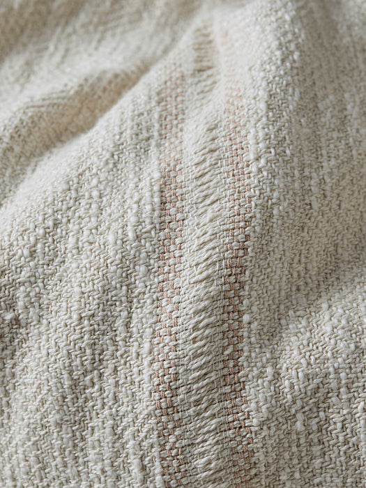 Woven Fringed Throw - Blush
