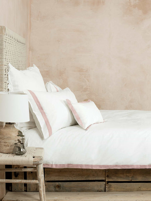 Cotton & Linen Double Duvet Cover - Vintage Rose