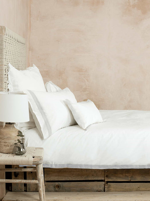 Cotton & Linen Double Duvet Cover - Soft Grey