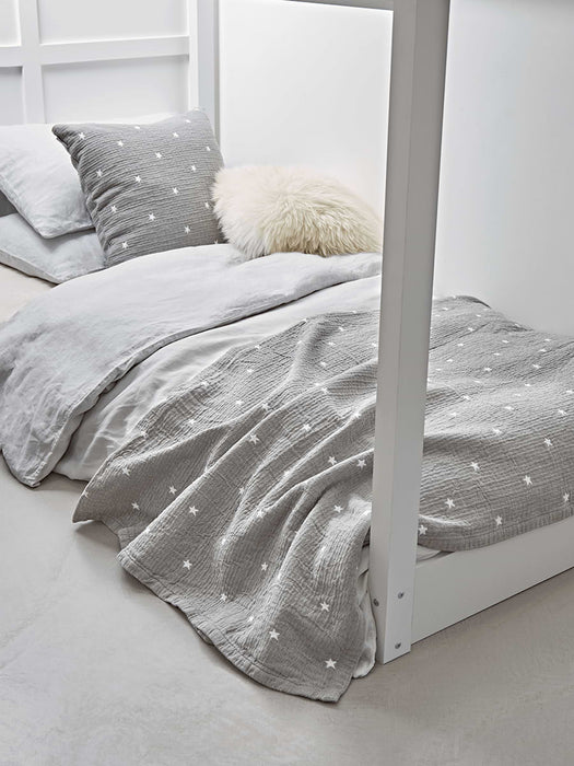 Grey Stars Bedspread - Single