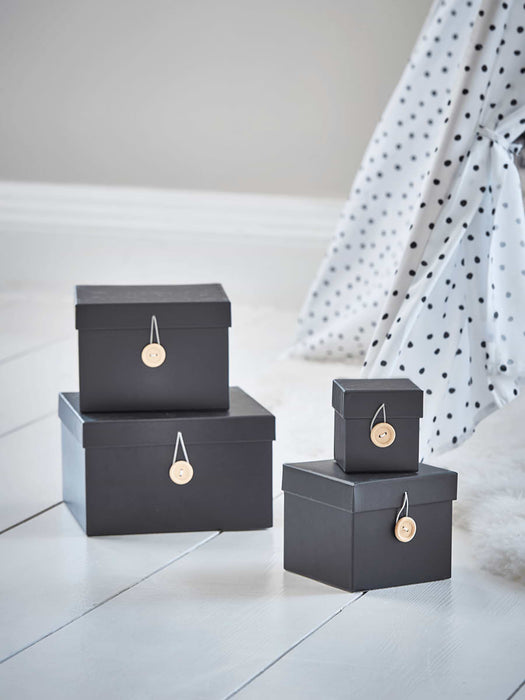 Four Storage Boxes - Black