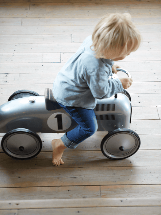 Silver Racing Car