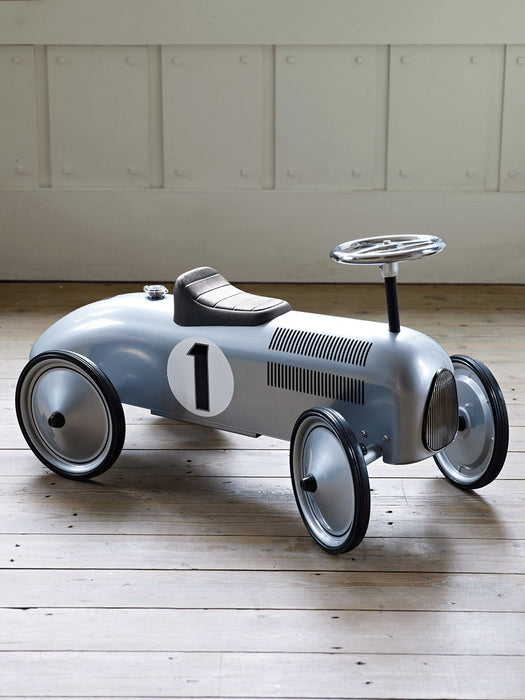 Silver Racing Car