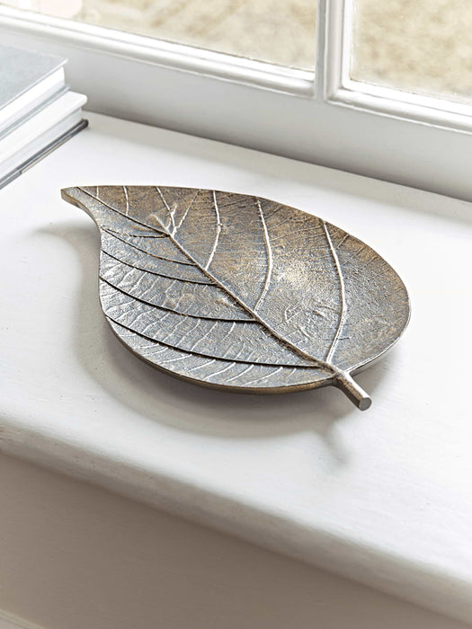 Antique Bronze Leaf Dish