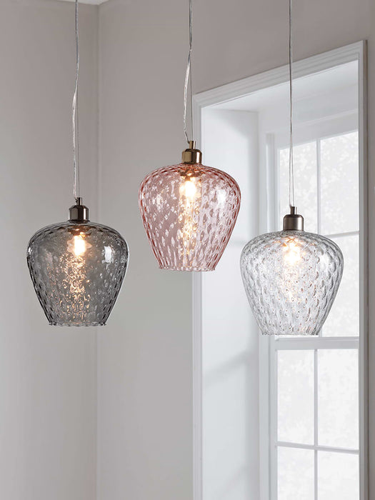 Tapered Textured Pendant - Grey