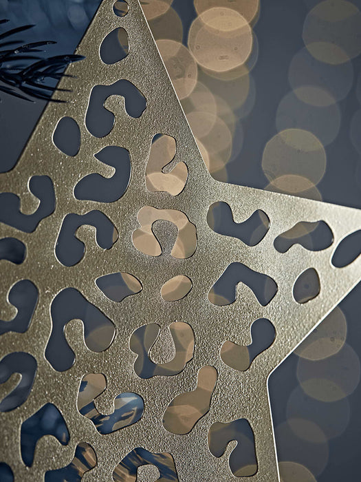 Six Golden Leopard Print Stars