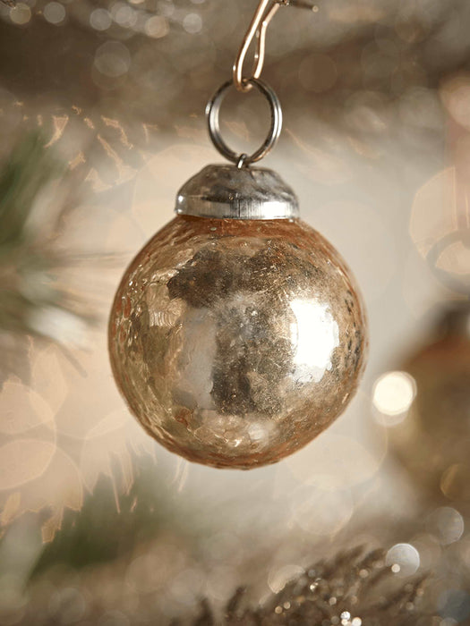 Nine Mercuried Glass Baubles