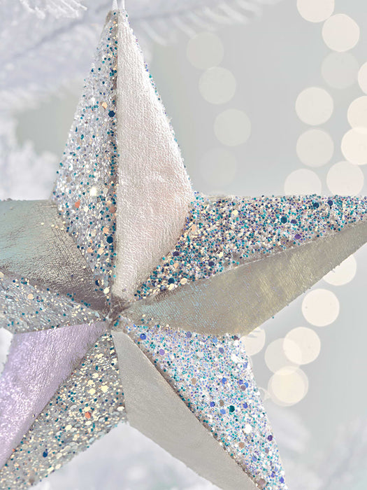 NEW Two Lustre Glittered Stars