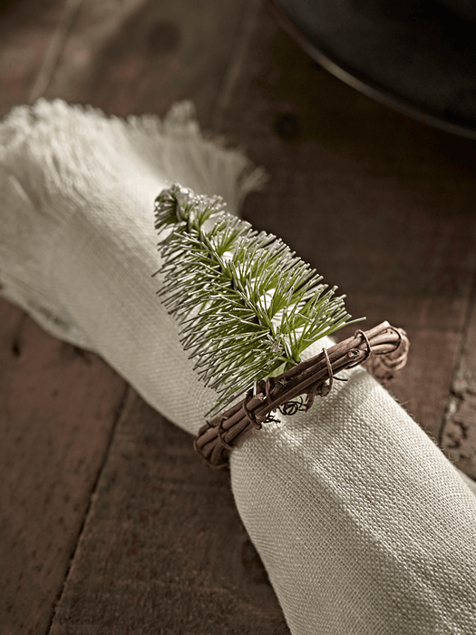 Four Brush Trees Napkin Rings