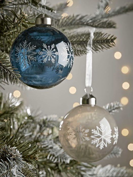 Twelve Snowflake Baubles