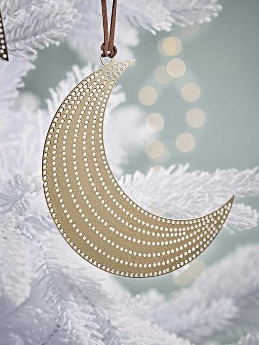 Two Filigree Moon & Star Hangers