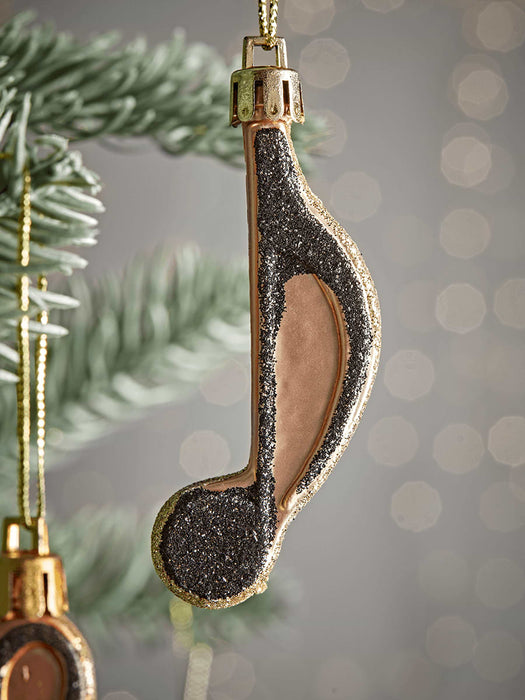 NEW Twelve Glittered Musical Notes
