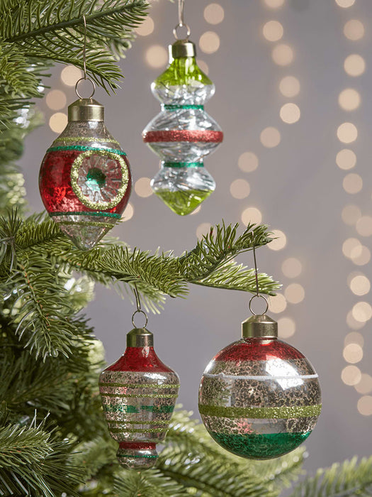 Fourteen Vintage Glass Baubles