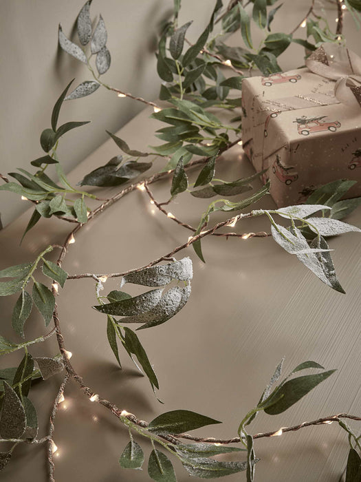 Faux Olive Leaf Light Up Garland