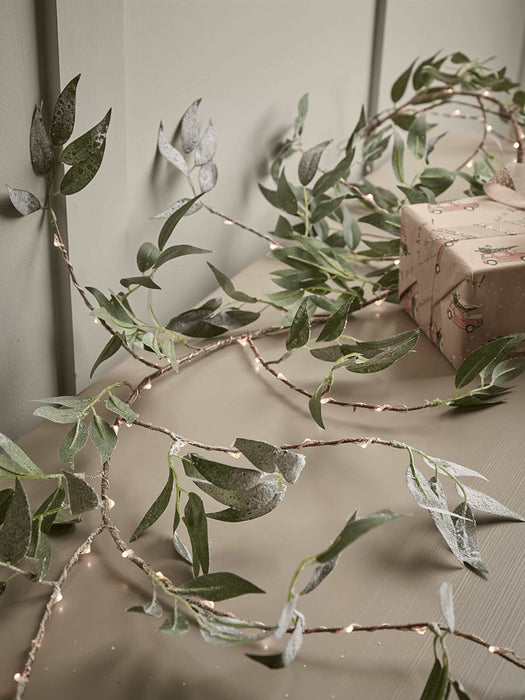 Faux Olive Leaf Light Up Garland