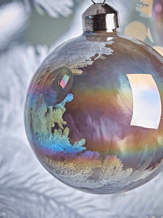 Twelve Lustre Glass Baubles