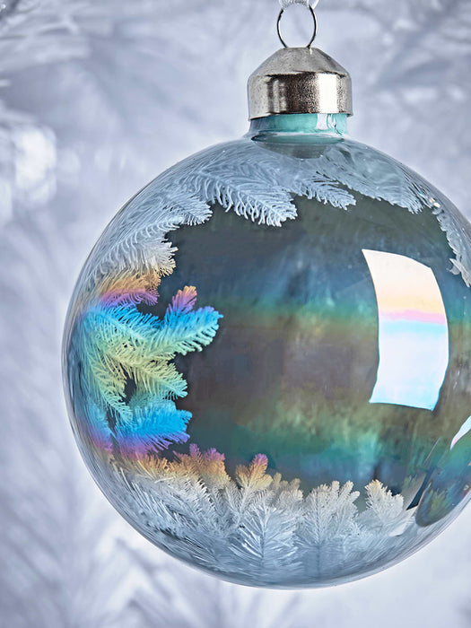 Twelve Lustre Glass Baubles