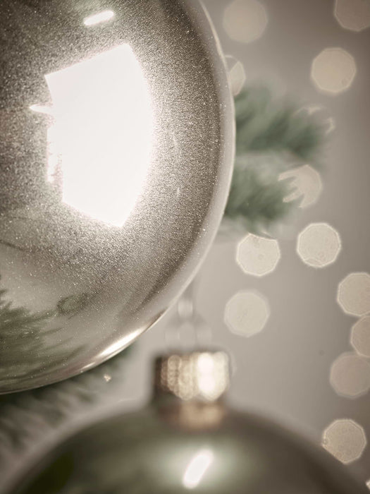 Four Large Handblown Glass Baubles - Gold