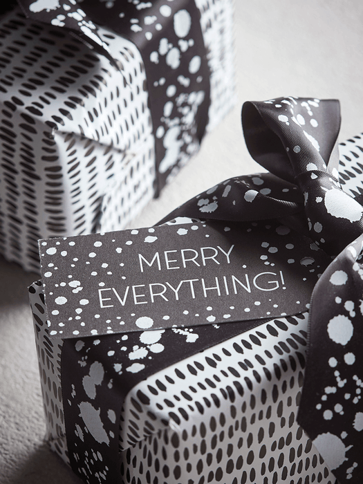 Black & White Splatter Gift Tags