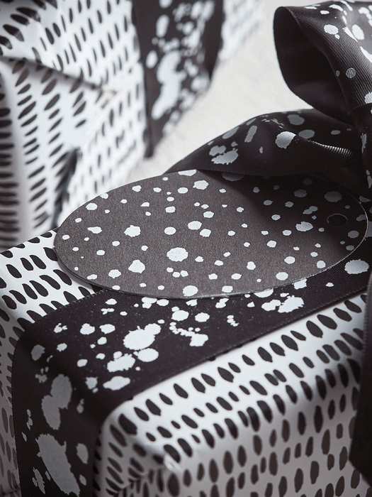 Black & White Splatter Gift Tags