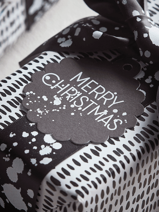 Black & White Splatter Gift Tags