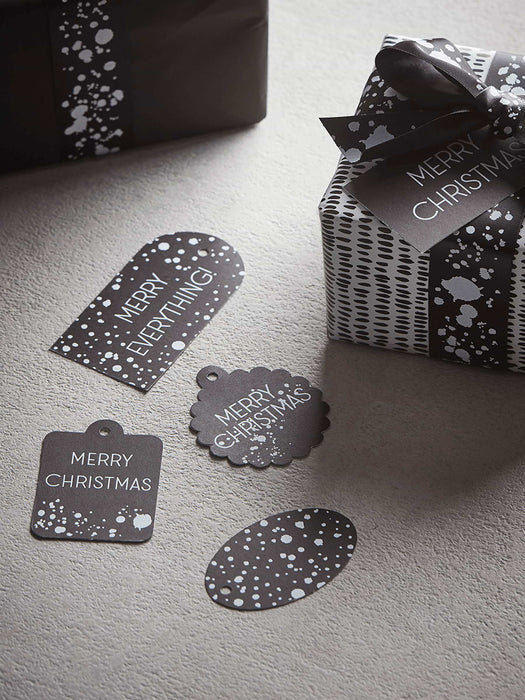 Black & White Splatter Gift Tags