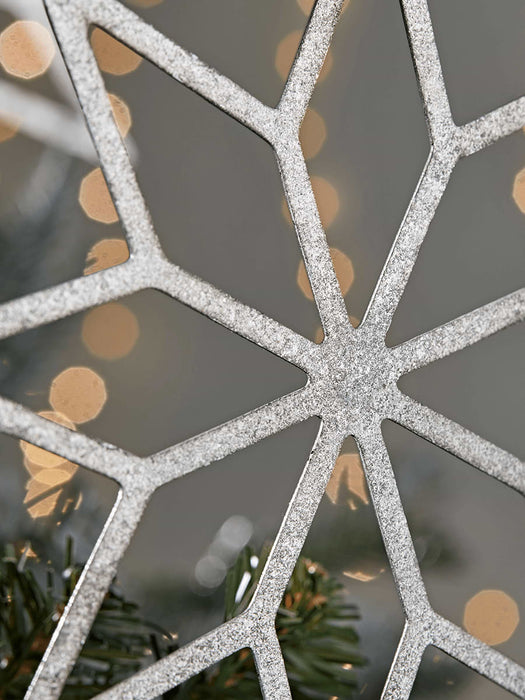 Three Metal Silhouette Snowflakes