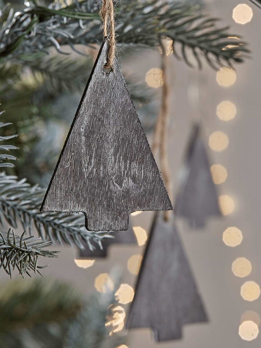 Ten Wooden Trees - Grey