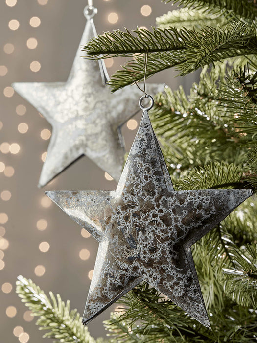 Three Burnished Metallic Stars