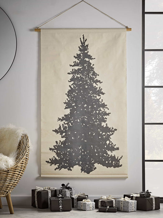 Silhouette Tree Hanging Canvas