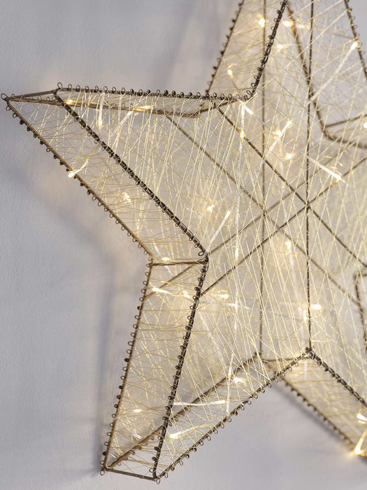 Golden Light Up Wired Star