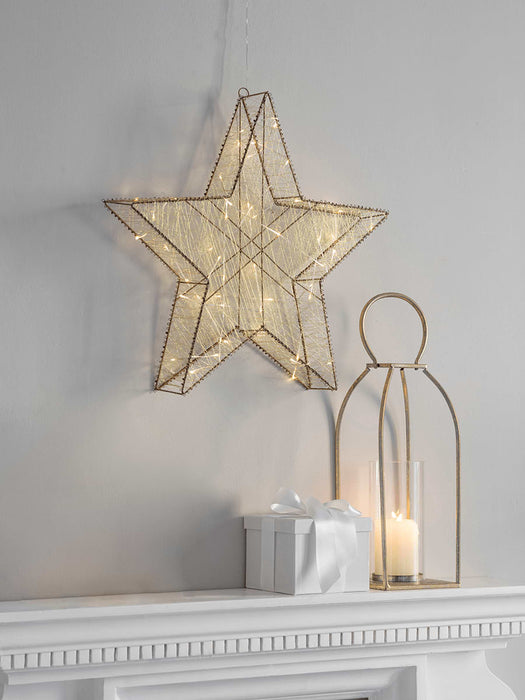 Golden Light Up Wired Star