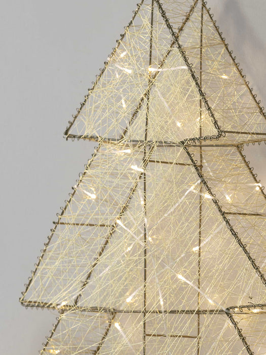 Golden Light Up Wired Tree