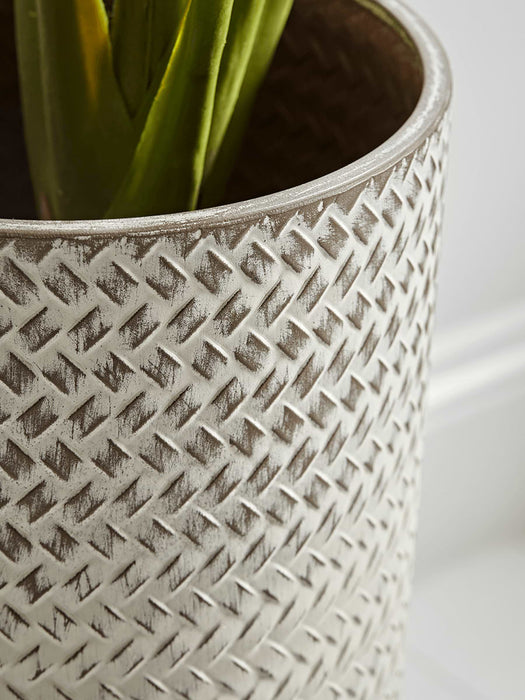 Ombre Whitewashed Standing Planter - Small