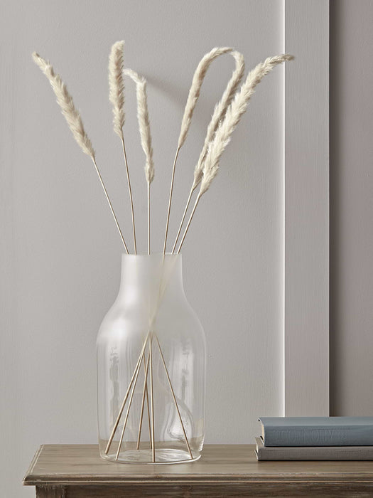 Ombre Frosted Glass Vase