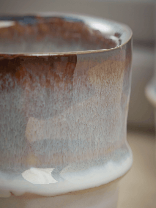 Three Resist Glaze Planters