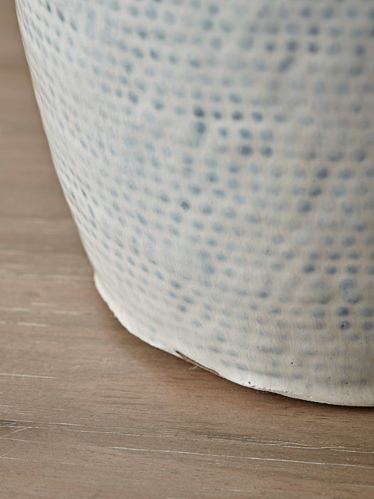 Whitewashed Dots Vase