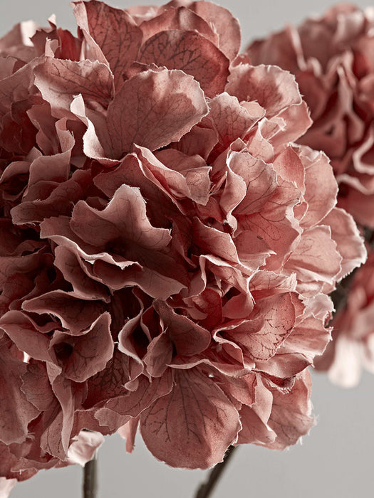 Three Faux Hydrangea Stems - Dusky Pink