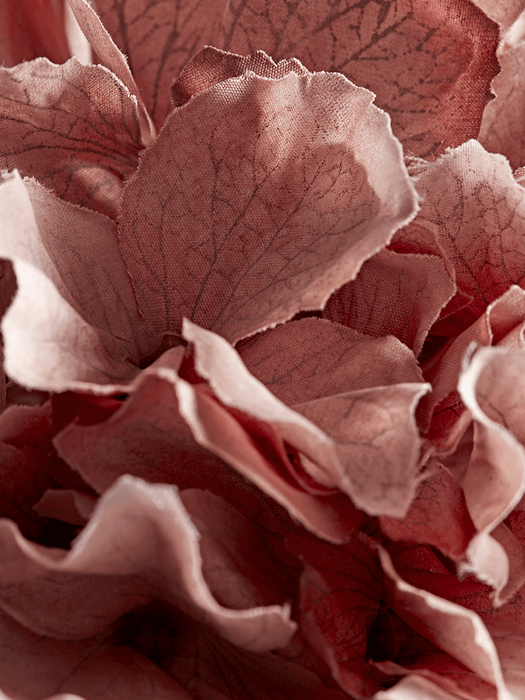 Three Faux Hydrangea Stems - Dusky Pink