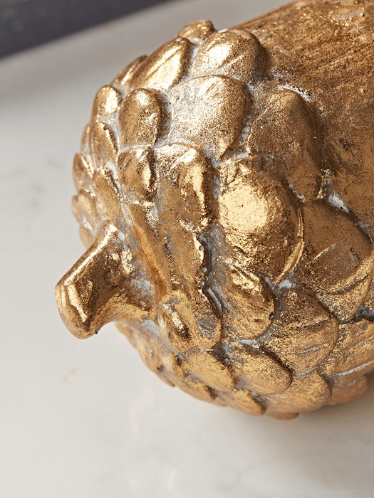 Aged Gold Acorn & Pinecone