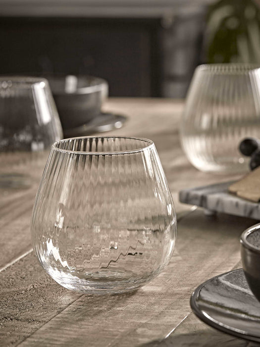 Six Fluted Tumblers