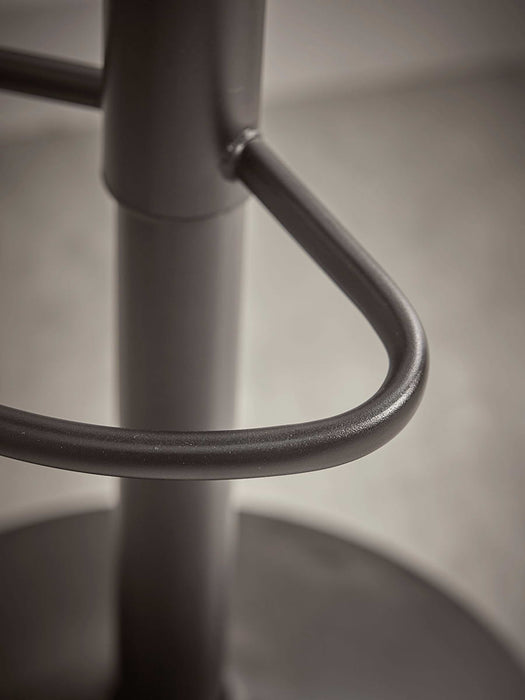 Two Faux Leather Counter Stools - Grey