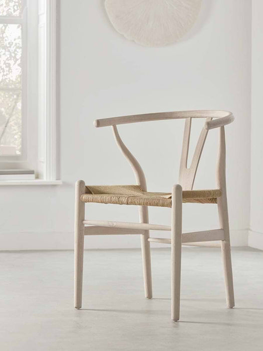 Raw Oak Bow Back Dining Chair