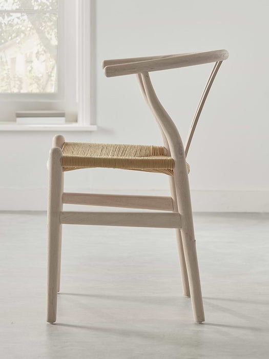Raw Oak Bow Back Dining Chair