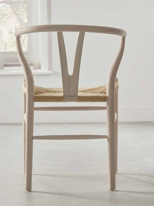 Raw Oak Bow Back Dining Chair