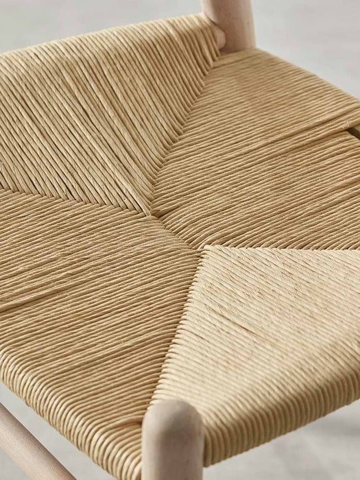 Raw Oak Bow Back Dining Chair