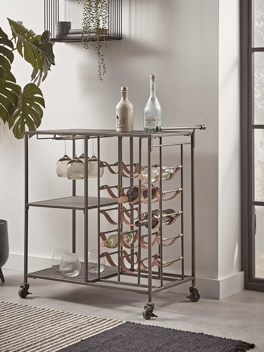 Industrial Style Bottle Trolley