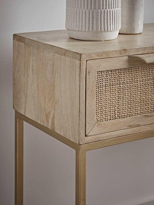 Flat Rattan Webbing Console Table
