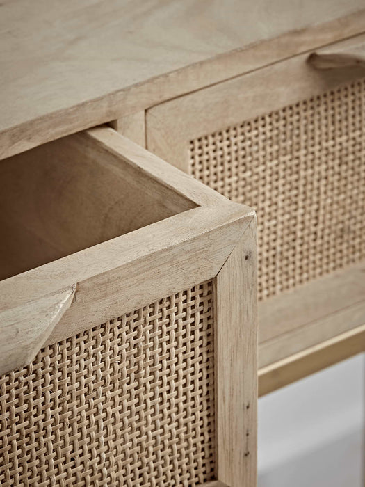 Flat Rattan Webbing Console Table