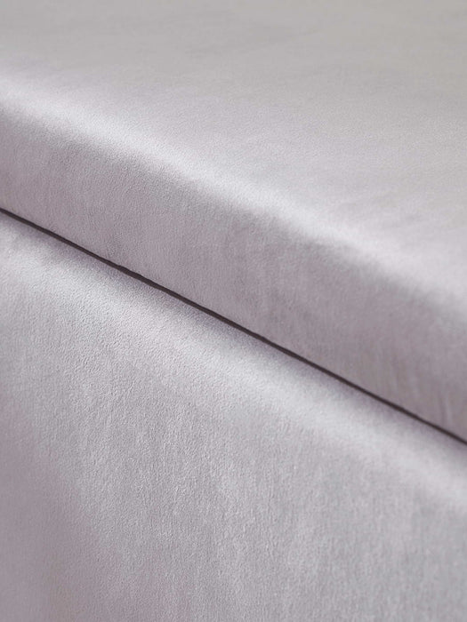 Velvet Slim Storage Ottoman - Grey